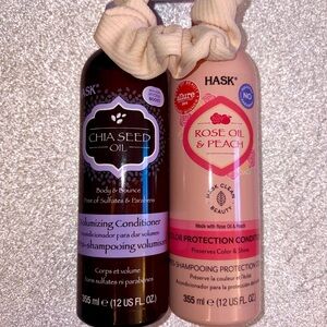 2Pc Hask Conditioner Lot: Chia Seed Oil +  Rose Oil & Peach + Scunci Scruncy NEW